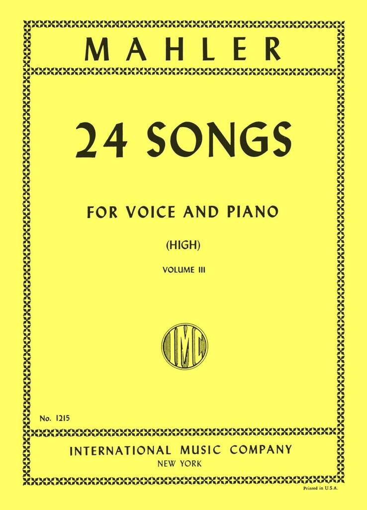 24 Lieder Vol. 3 (Ted.-Ingl.)